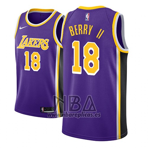 Camiseta Los Angeles Lakers Joel Berry II NO 18 Statement 2018-19 Violeta